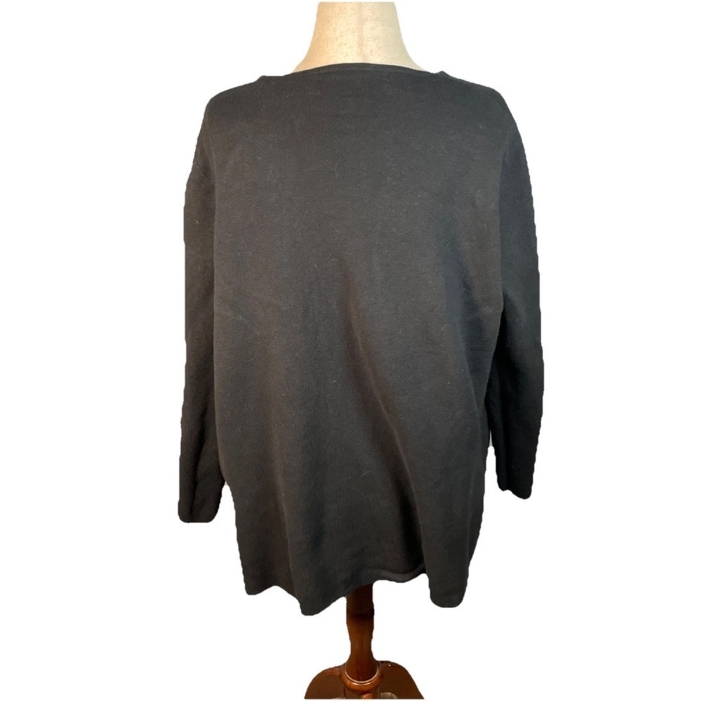 J Crew Vanessa Sweater Cardigan Blazer Duster Size Medium Black Office Cotton - Picture 4 of 6